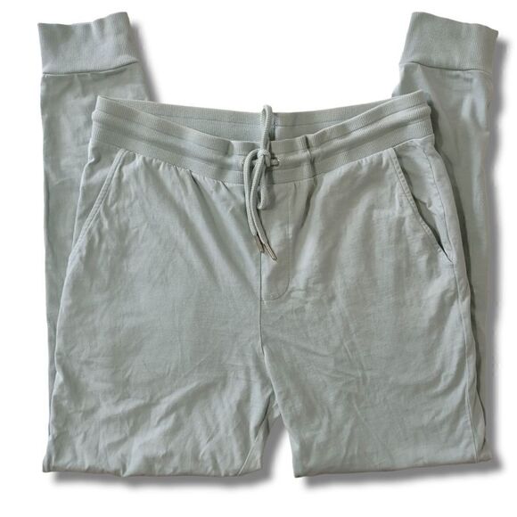Asos Green Jogging Pants Cuffed Drawstring Cotton L‎ - Picture 1 of 6